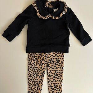Janie and Jack Leopard Outfit 12-18M